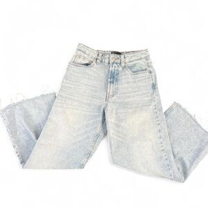 ASOS High Rise Wide Leg lightly distressed crop Women's Jeans